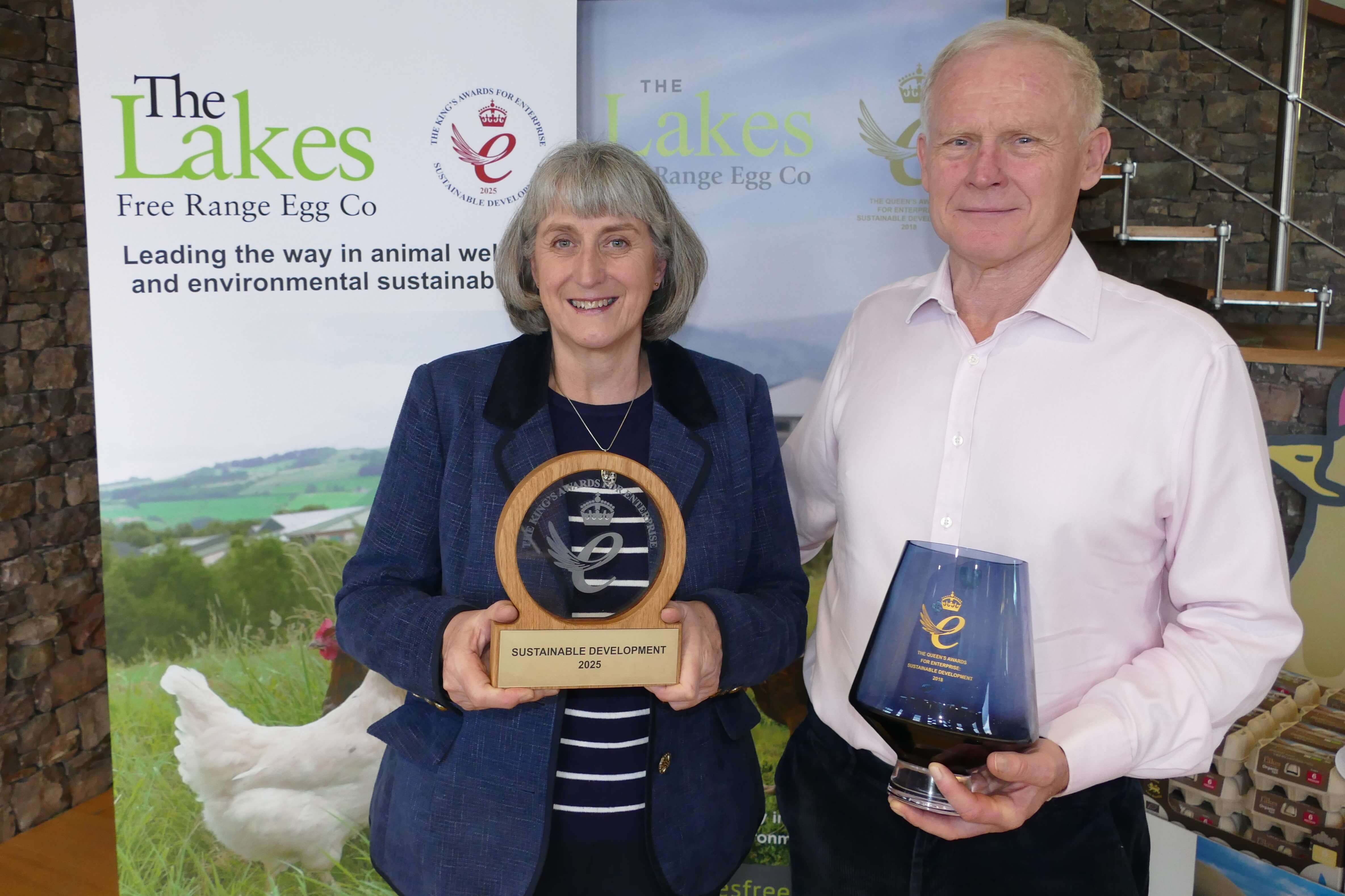 Helene Rang The Lakes Free Range Egg Company Helen David Brass with their Queens ...