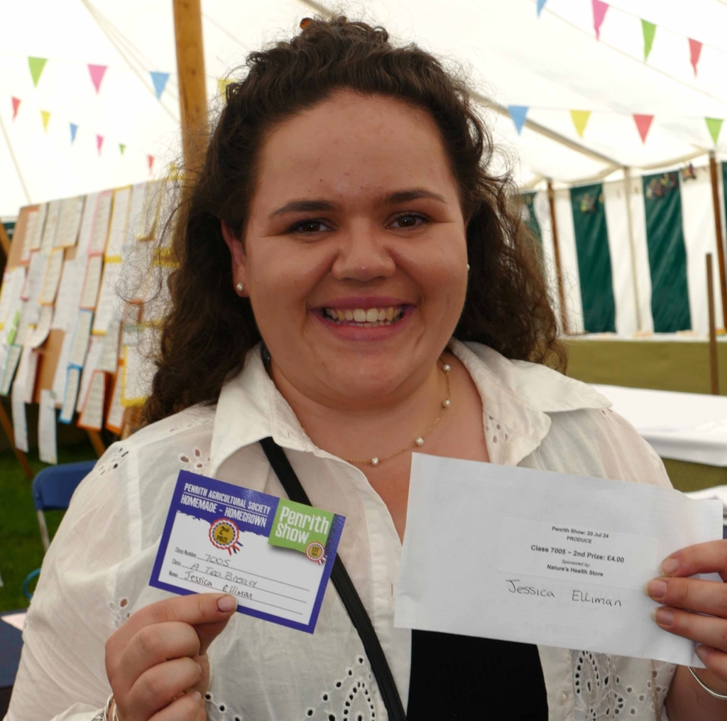 Jess with her prize